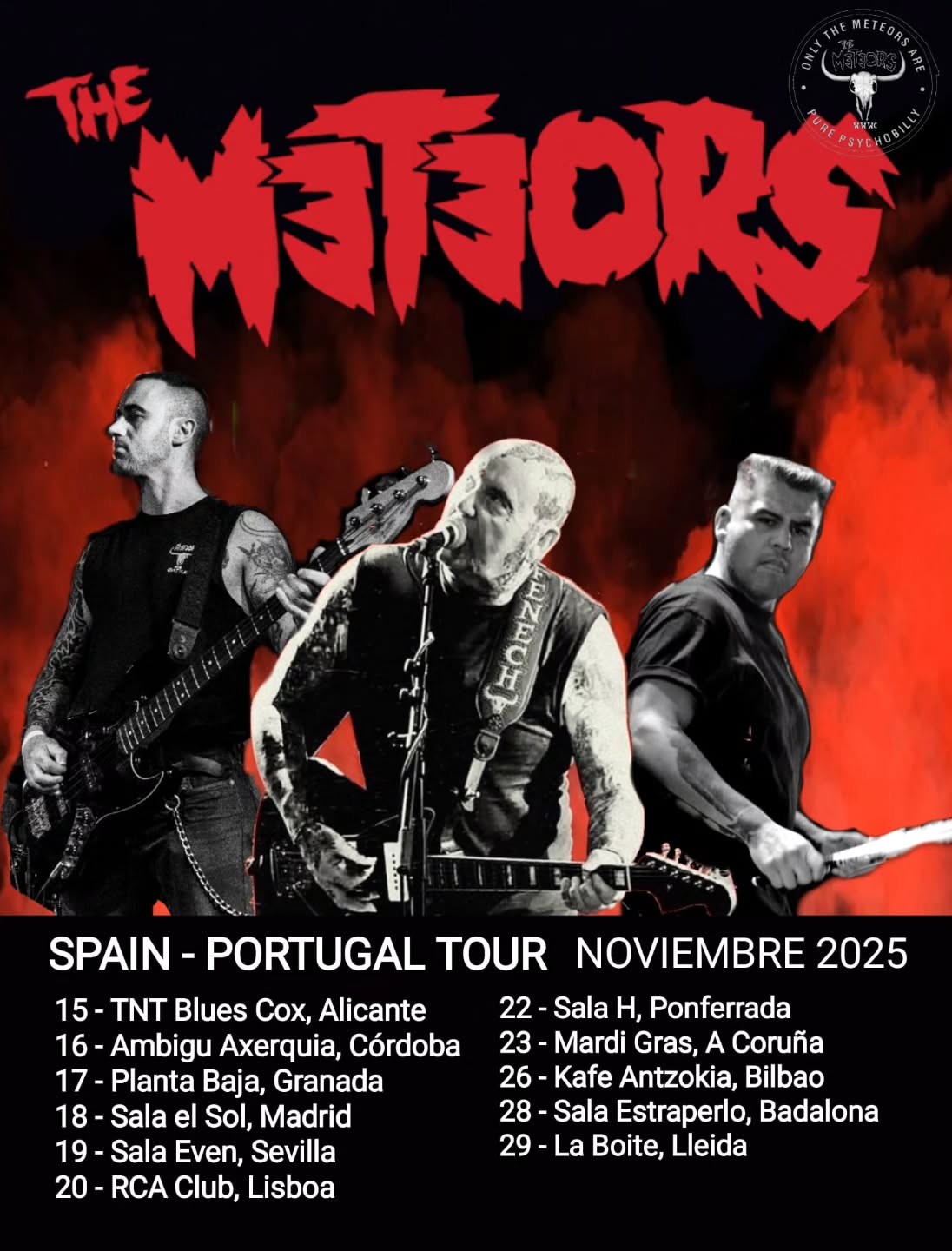 The Meteors 40 Days a Rotting Tour Poster 2026
